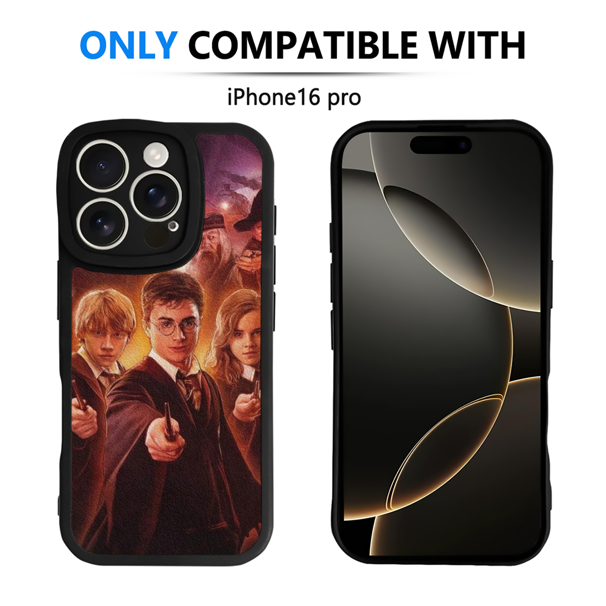 （画像用） Harry Potter ハリー・ポッターシリーズ 【iPhone 16シリーズ対応】シリコンスマホケース（レザー調） 材質：シリコン